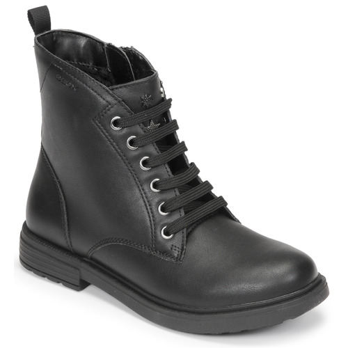 Chaussures Fille Boots Geox J Echukka GIRL I Noir