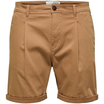 Vêtements Homme Shorts sticos / Bermudas Selected Noos Comfort-Gabriel - Toasted Coconut Marron