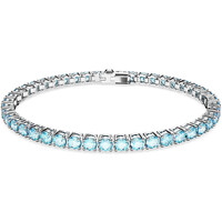 Montres & Bijoux Femme Bracelets Swarovski Bracelet  Matrix tennis bleu M Blanc