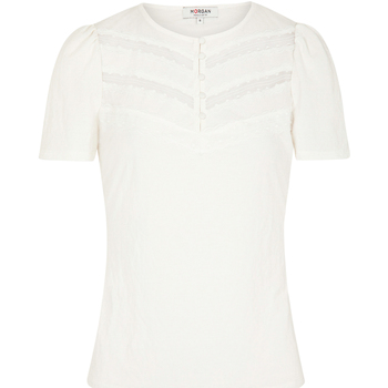 Vêtements Homme T-shirts monochrome manches courtes Morgan T-shirt col rond Blanc