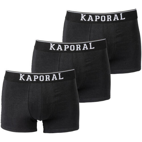 Sous-vêtements Homme Boxers Kaporal Boxers coton, lot de 3 Noir