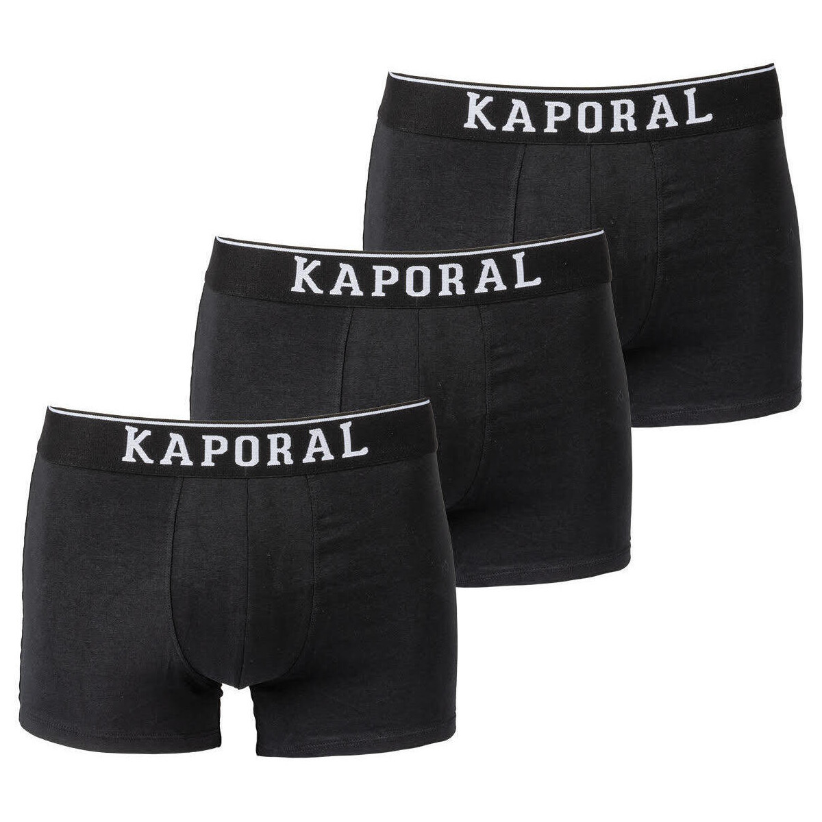 Sous-vêtements Homme Boxers Kaporal Boxers coton, lot de 3 Noir