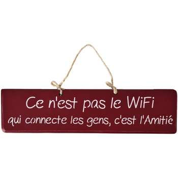 Maison & Déco Nightmare Before Christmas Qualiart Plaque décorative en bois bordeaux - Ce n'est pas le wifi Bordeaux