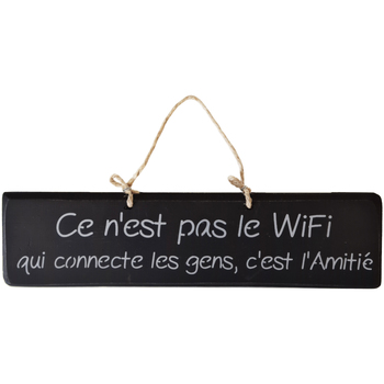 Maison & Déco Nightmare Before Christmas Qualiart Plaque décorative en bois noir - Ce n'est pas le wifi Noir