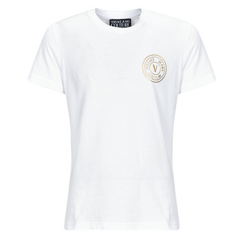 Vêtements Homme T-shirts manches courtes Versace Jeans Couture GAHT06 Blanc / Doré