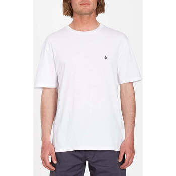 Vêtements Homme organic cotton slogan hoodie Rot Volcom Camiseta  Stone Blanks White Blanc