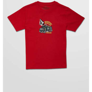 Vêtements Enfant T-shirts manches courtes Volcom Camiseta niño  Lifter Ribbon Red Rouge