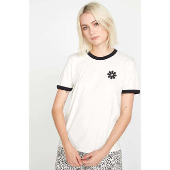 Vêtements Homme T-shirts manches courtes Volcom Camiseta Chica  Truly Ringer Star White Blanc