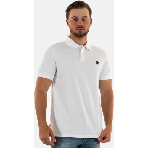 Vêtements Homme Polos manches courtes Timberland 0a26n4 Blanc