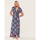 Vêtements Femme Robes longues La mode responsablekong Robe longue cache-cœur imprimée Ecovero ELEZA Bleu