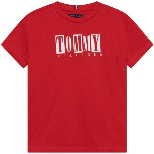 Vêtements Garçon T-shirts manches courtes Tommy Hilfiger  Rouge