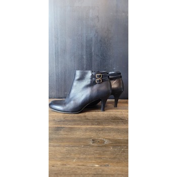 Chaussures Femme Low boots Cosmo Paris Bottine cuir noir CosmoParis Noir