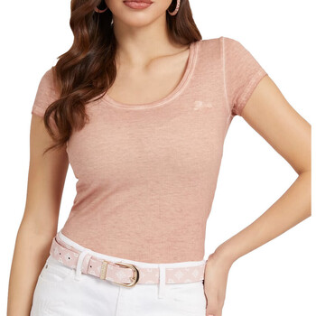 Vêtements Femme T-shirts manches courtes Guess G-W2GI52K9SN1 Rose