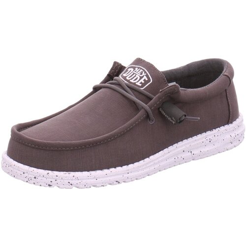 Chaussures Homme Mocassins Hey Dude Shoes white Marron