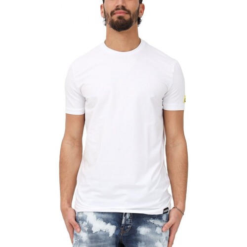 Vêtements Homme Désir De Fuite Dsquared Soyez le T-shirt de couleur dicne Blanc