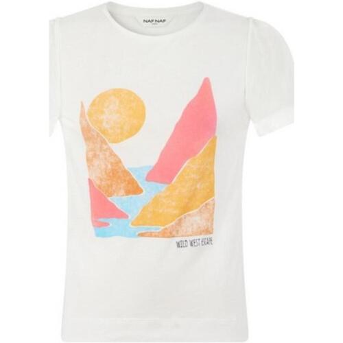 Vêtements Femme T-shirts Sportswear courtes Naf Naf  Blanc