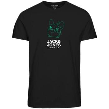 Vêtements Garçon T-shirts manches courtes Jack & Jones  Noir