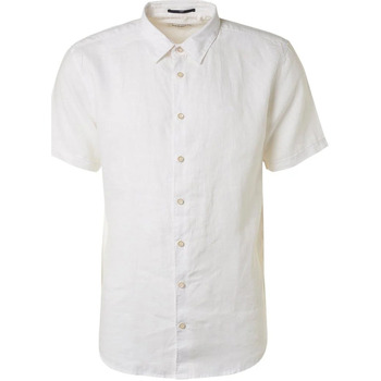 chemise no excess  chemise manches courtes de lin blanche 