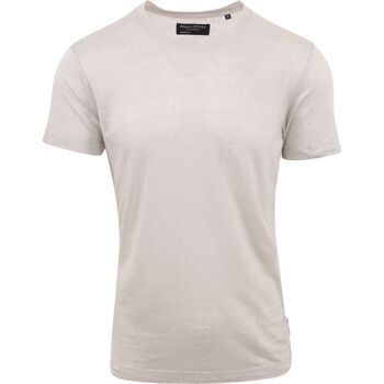 VêPch Homme Selected Homme Granatowa dżersejowa koszulka polo derpung z długimi rękawami Marc O'Polo derpung T-Shirt De Lin Beige Beige