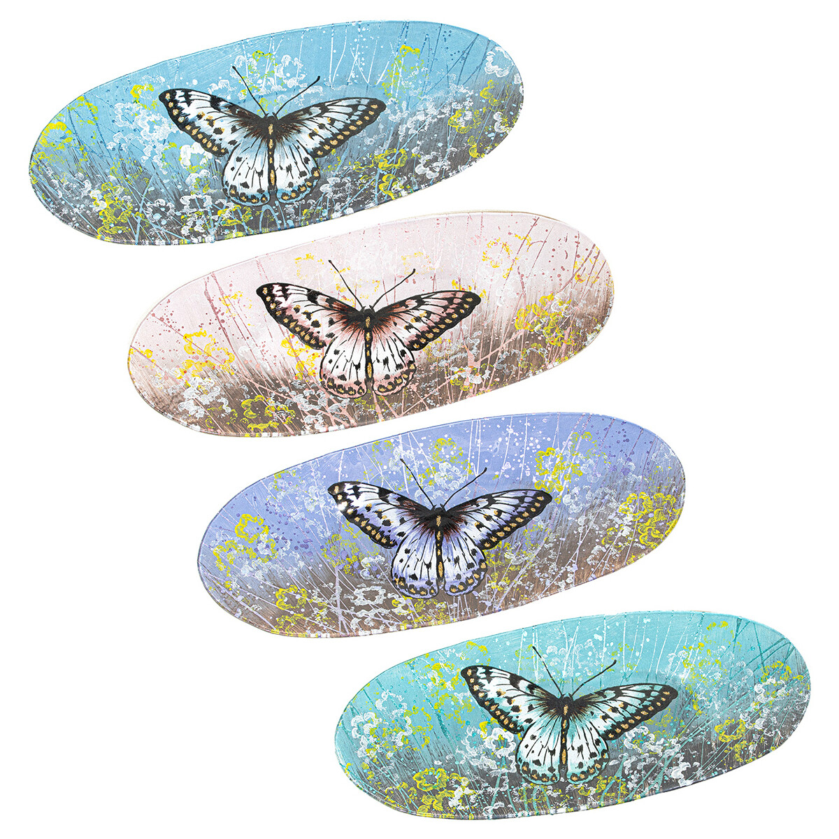 Maison & Déco Vides poches Signes Grimalt Assiette De Papillon Ovale 4U Multicolore