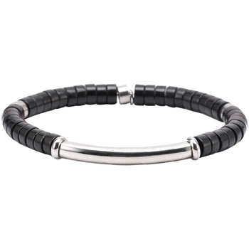bracelets sixtystones  bracelet heishi agate noire-medium-18cm 