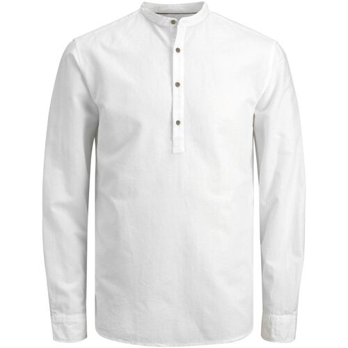 Vêtements Garçon Chemises manches longues Jack & Jones 12230086 BLASUMMER-WHITE Blanc