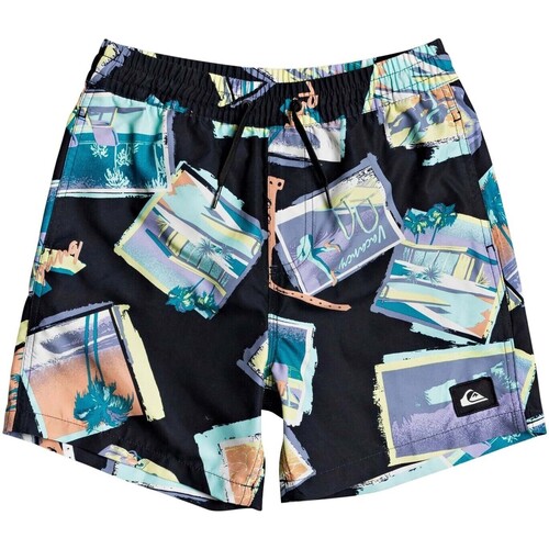 Vêtements Garçon Shorts denim / Bermudas Quiksilver Junior - Short de bain - multicolore Noir