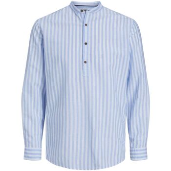 Vêtements Garçon Chemises manches longues Jack & Jones 12230086 BLASUMMER-CASHMERE BLUE Bleu