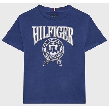 Vêtements Enfant Tommy Hilfiger Junior embroidered-logo T-shirt Tommy Hilfiger KB0KB08038-C88 PILOT BLUE Bleu