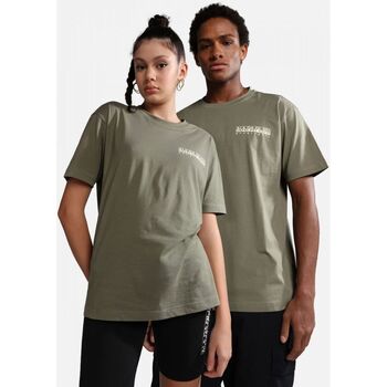 Threadbare Szałwiowy T-shirt z krótkim rękawem i kieszenią