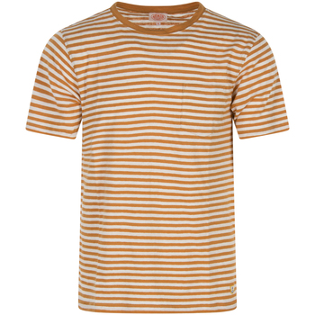 Vêtements Homme T-shirts manches courtes Armor Lux T-shirt lin et coton col rond Orange