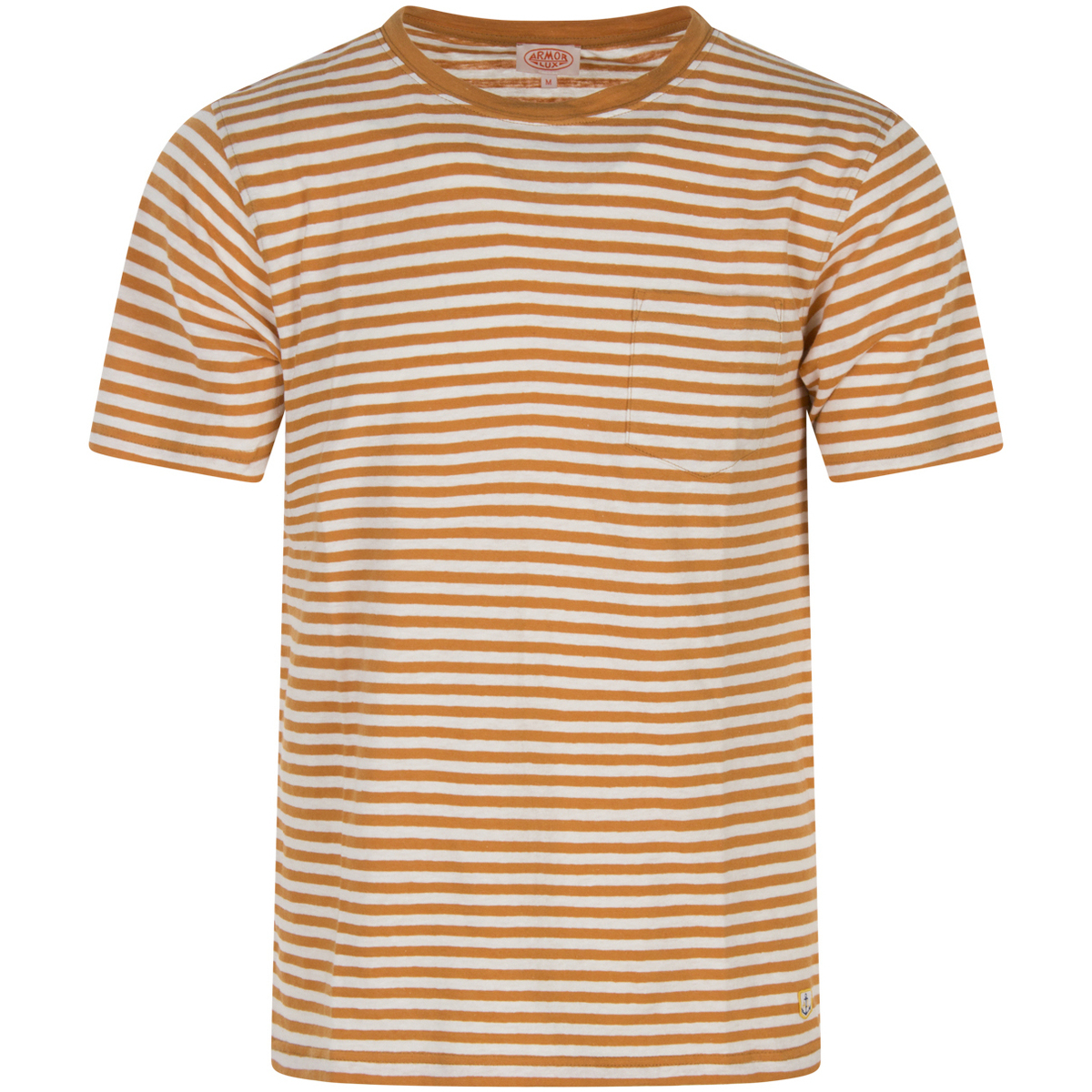 Vêtements Homme T-shirts & Polos Armor Lux T-shirt knit lin et coton col rond Orange
