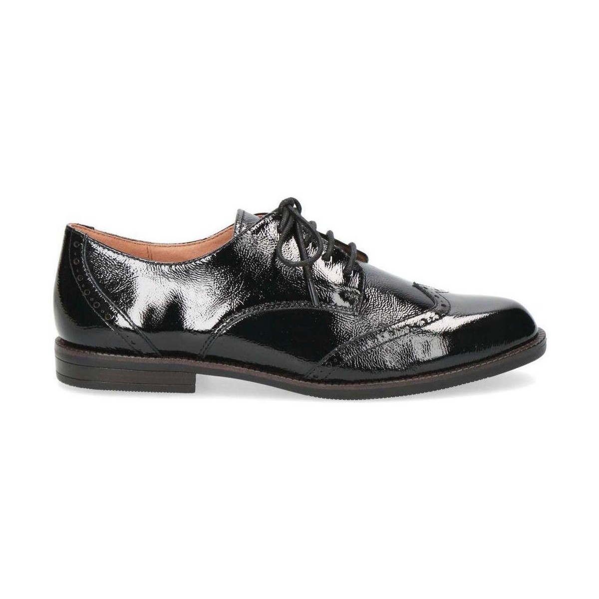 Chaussures Femme Ballerines / babies Caprice Black Classic Leather Flats Noir
