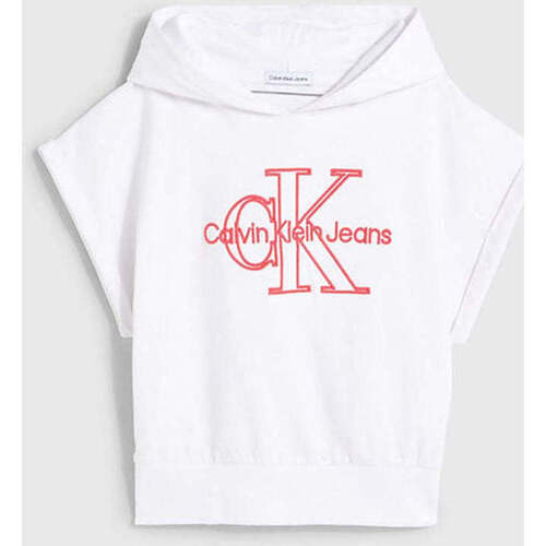Vêtements Enfant Sweats Calvin Klein JEANS Scoop  Blanc