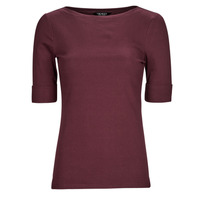 Vêtements Femme T-shirts manches longues Lauren Ralph Lauren JUDY ELBOW Bordeaux