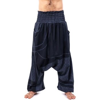 Vêtements Pantalons fluides / Sarouels Fantazia Sarouel élastique grande taille mixte Okinawa Noir