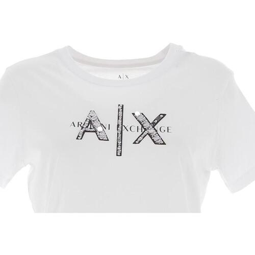 Vêtements Femme T-shirts manches courtes EAX T-shirt optic white Blanc