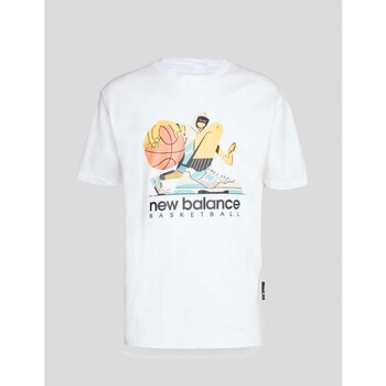 Vêtements Homme T-shirts Marrone manches courtes New Balance  Blanc