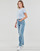 Vêtements Femme T-shirts manches courtes Tommy Hilfiger REG FROSTED CORP LOGO C-NK SS Bleu ciel