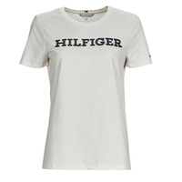 Vêtements Femme T-shirts manches courtes White Tommy Hilfiger REG MONOTYPE EMB C-NK SS Blanc