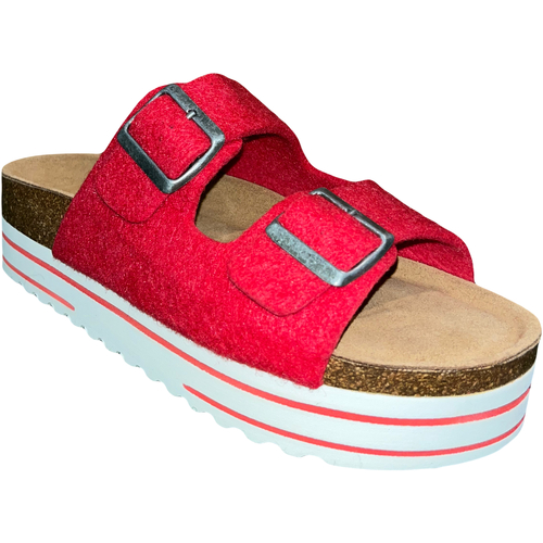 Chaussures Femme Mules Shepperd And Sons Kattis Bright Red 8
