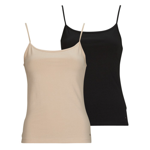 Vêtements Femme white asymmetric shirt Tommy Hilfiger CAMI X2 Noir / Beige