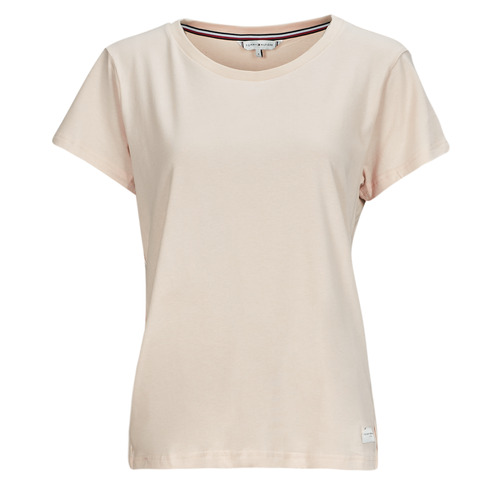 Vêtements Femme T-shirts manches courtes Tommy Hilfiger SHORT SLEEVE T-SHIRT Beige