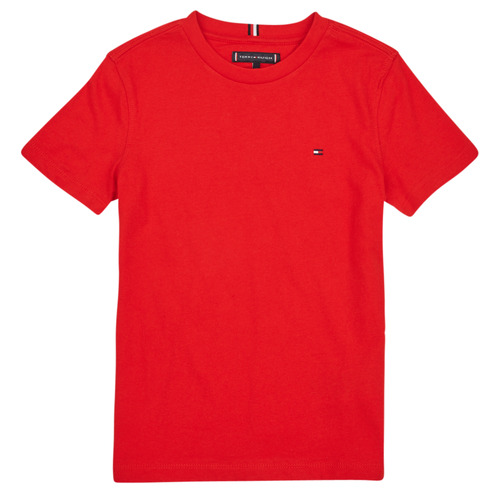 Vêtements Garçon T-shirts manches courtes Pantoletten Tommy Hilfiger ESSENTIAL COTTON TEE S/S Rouge