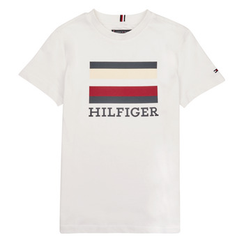 Vêtements Garçon T-shirts manches courtes Tommy Hilfiger TH LOGO TEE S/S Blanc