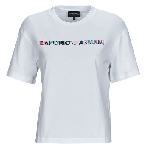 Emporio Armani 6R2T7S Blanc - Livraison Gratuite | Spartoo ! - Vêtements T- shirts manches courtes Femme 77,40 €