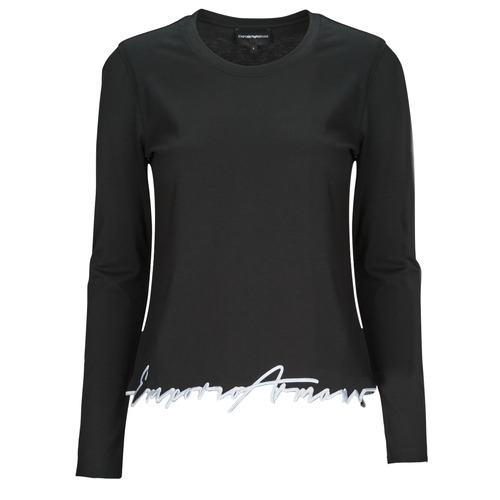 Vêtements Femme T-shirts Nuff manches longues Emporio Armani 6R2T8H Noir / Blanc