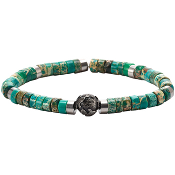 bracelets sixtystones  bracelet heishi jaspe impérial vert-large-20cm 
