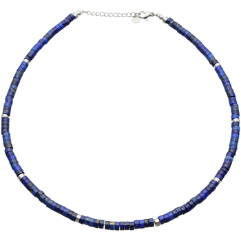 collier sixtystones  collier chakra perles heishi lapis -38 cm 