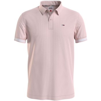 Tommy Jeans Polo manches courtes Homme  Ref 59571 Rose Rose